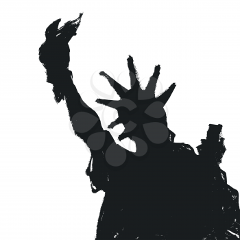 Statue Of Liberty Silhouette, Vector