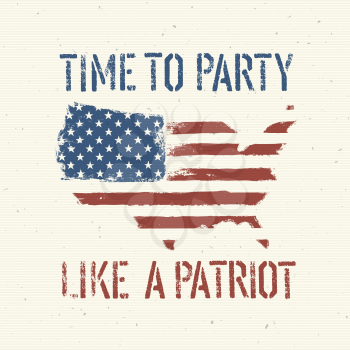 American patriotic poster, vector, EPS10