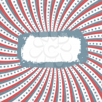 Patriotic background with grunge label. Vector, EPS10