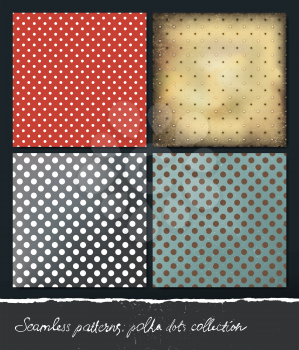 Polka dots backgrounds collection. VEctor, EPS10.