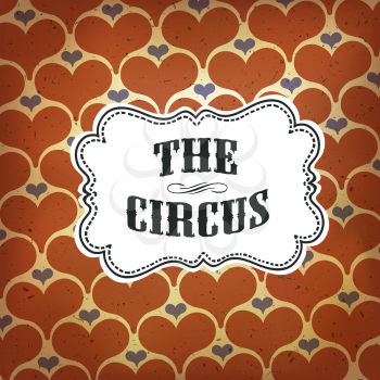 Circus Abstract Poster with Hearts