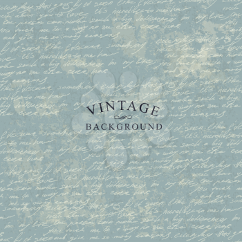 Vintage Delicate Background Template for Cover Designs. With Grunge Textured Background.
