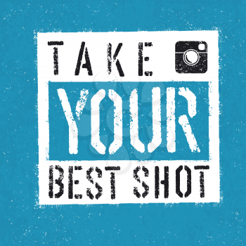 Take You Best Shot poster. With textured background