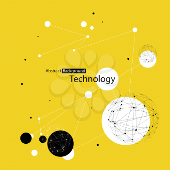 Abstract Technology Yellow Background
