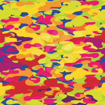 Colorful spots art background seamless. Camouflage pattern color vector illustration. 
