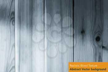 Blue wood texture. Vector realistic background