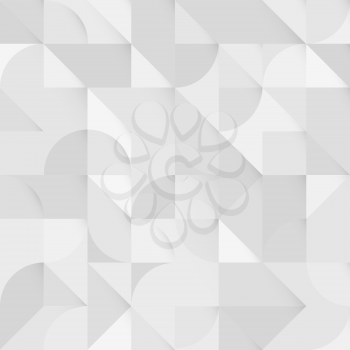 Light grayscale abstract Geometric Shapes Background. Seamless Vector