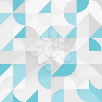 Blue abstract Geometric Shapes Background. Seamless Vector