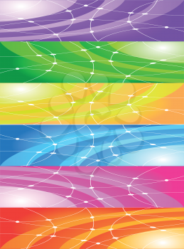 Set of vector abstract banner backgrounds