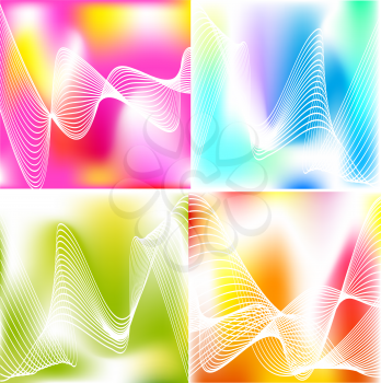 Set of 4 abstract backgrounds