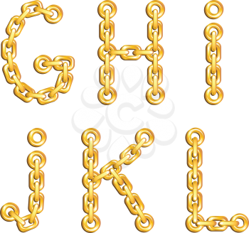 Golden chained alphabet