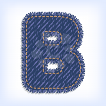 Letter B from jeans alphabet