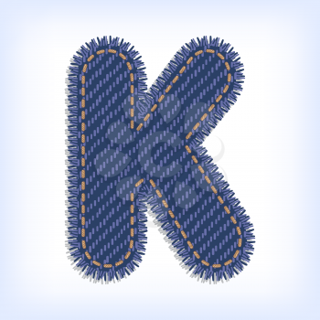 Letter K from jeans alphabet