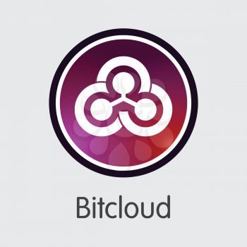 Bitcloud Vector Coin Illustration for Internet Money. Digital Currency Trading Sign of BTDX and Coin Symbol for using in Web Projects or Mobile Applications.