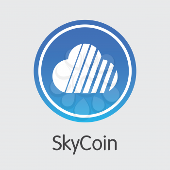 Skycoin Blockchain Logo. Blockchain, Block Distribution SKY Transaction Icon