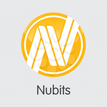 Nubits Vector Trading Sign for Internet Money. Digital Currency Coin Pictogram of NBT and Icon for using in Web Projects or Mobile Applications.