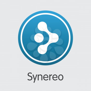 Synereo Vector Coin Illustration for Internet Money. Digital Currency Logo of AMP and Icon for using in Web Projects or Mobile Applications.