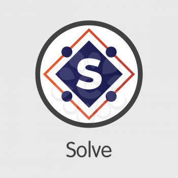 SOLVE - Solve. The Market Logo or Emblem of Crypto Currency, Market Emblem, ICOs Coins and Tokens Icon.