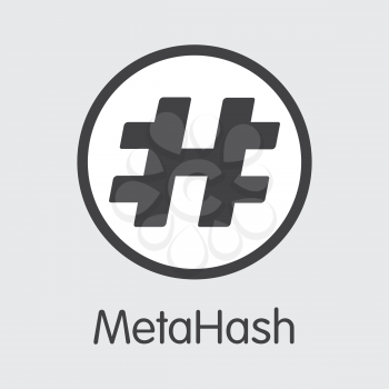 MHC - Metahash. The Logo or Emblem of Money, Market Emblem, ICOs Coins and Tokens Icon.