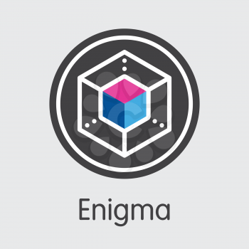 ENG - Enigma. The Logo or Emblem of Crypto Currency, Market Emblem, ICOs Coins and Tokens Icon.