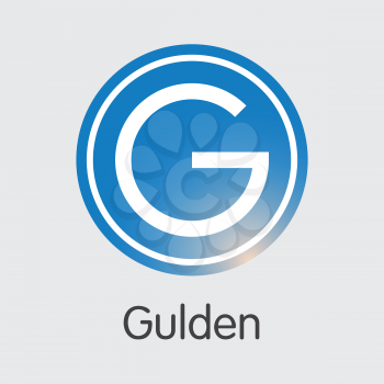 Gulden Blockchain Web Icon. Blockchain, Block, Distribution NLG Transaction Icon