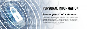 Personal Information - Excellent Web Banner Template. Vector illustration.