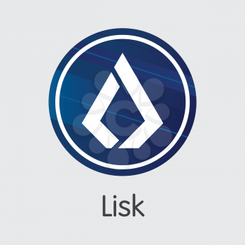 Lisk Blockchain Pictogram Symbol. Blockchain, Block Distribution LSK Transaction Icon