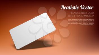 Realistic Floating Business Branding Card Template Mockup with Transparent Shadows. Vector illustration