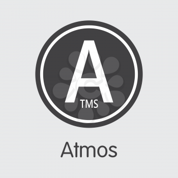 Atmos Blockchain Web Icon. Blockchain, Block, Distribution ATMS Transaction Icon