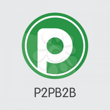Exchange - P2pb2B Copy. The Crypto Coins or Cryptocurrency Logo. Market Emblem, Coins ICOs and Tokens Icon.