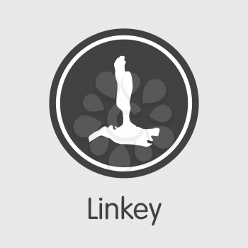 LKY - Linkey. The Trade Logo or Emblem of Virtual Momey, Market Emblem, ICOs Coins and Tokens Icon.