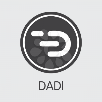 Dadi DADI . - Vector Icon of Crypto Currency. 
