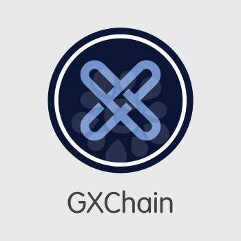 GXS - Gxchain. The Logo or Emblem of Virtual Currency, Market Emblem, ICOs Coins and Tokens Icon.