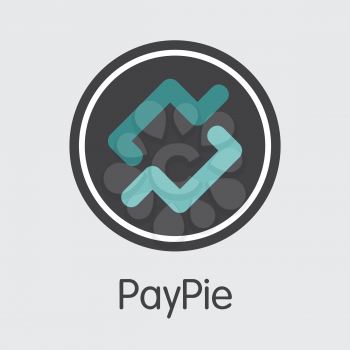 PPP - Paypie. The Trade Logo or Emblem of Coin, Market Emblem, ICOs Coins and Tokens Icon.