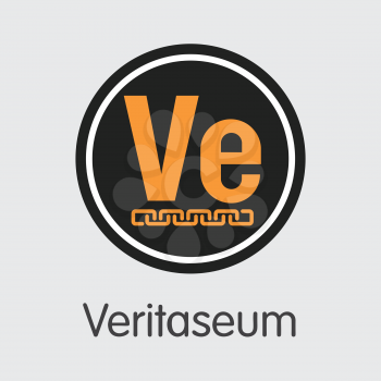 VERI - Veritaseum. The Market Logo or Emblem of Coin, Market Emblem, ICOs Coins and Tokens Icon.