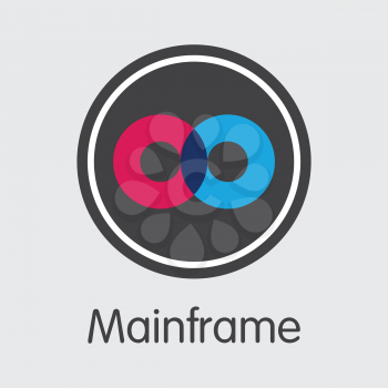 MFT - Mainframe. The Market Logo or Emblem of Cryptocurrency, Market Emblem, ICOs Coins and Tokens Icon.