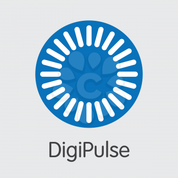 Blockchain Cryptocurrency Digipulse. Net Banking and DGPT Mining Vector Concept. Cryptocurrency Mining Finance Sign Icon.