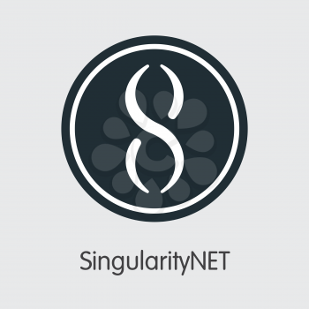 AGI - Singularitynet. The Icon or Emblem of Coin, Market Emblem, ICOs Coins and Tokens Icon.