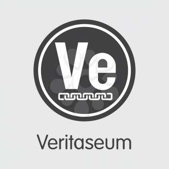 VERI - Veritaseum. The Logo or Emblem of Virtual Momey, Market Emblem, ICOs Coins and Tokens Icon.