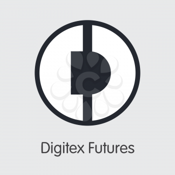 DGTX - Digitex Futures. The Logo or Emblem of Cryptocurrency, Market Emblem, ICOs Coins and Tokens Icon.