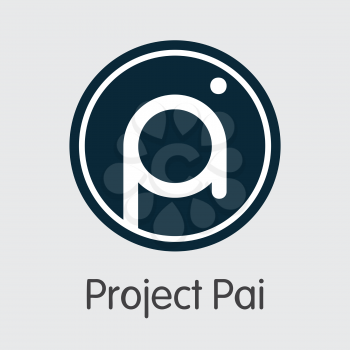 PAI - Project Pai. The Icon or Emblem of Virtual Currency, Market Emblem, ICOs Coins and Tokens Icon.