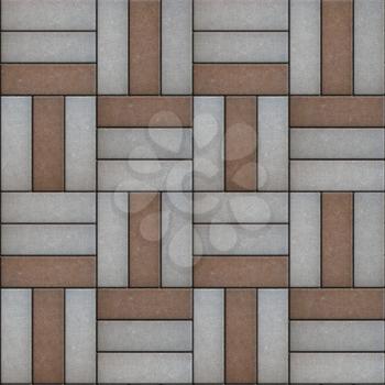 Paving  Geometric Shapes Consisting of a Rectangular Form. Seamless Tileable Texture.