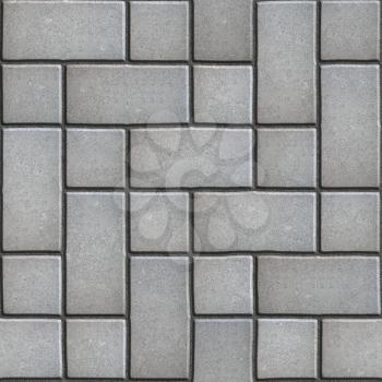 Gray Paving  Slabs Imitates Natural Stone. Seamless Tileable Texture.