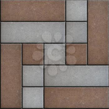 Brown and Gray Pavement Figured Form. Seamless Tileable Texture.