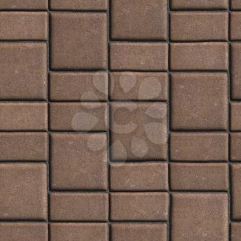 Brown Paving Slabs that Mimic Natural Stone. Seamless Tileable Texture.