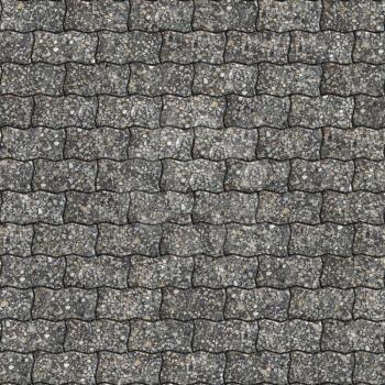 Multi-Colore Paving Slabs as Wavy Parallelograms. Seamless Tileable Texture.
