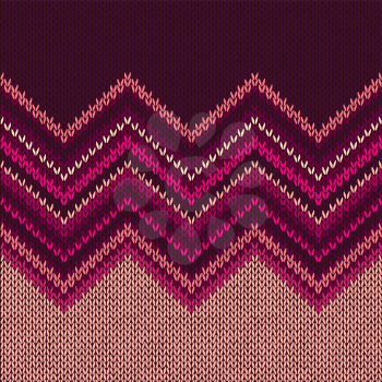 Knitted Seamless Fabric Pattern, Beautiful  Red Pink Knit Texture