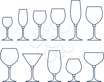 Set of glasses for alcoholic drinks