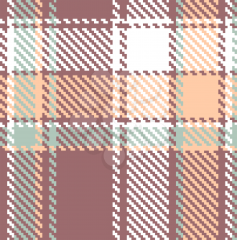 Seamless  textured tartan plaid vector pattern 