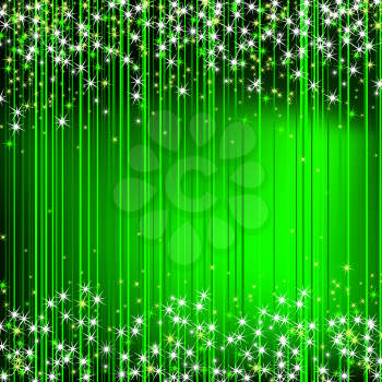 Green Abstract Background with stars 